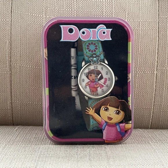 Nickelodeon DORA Girl Wristwatch Quartz Analog Watch Blue Band Watch New In Box - Picture 1 of 11